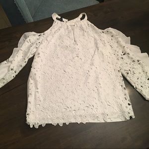 INC white lace shirt